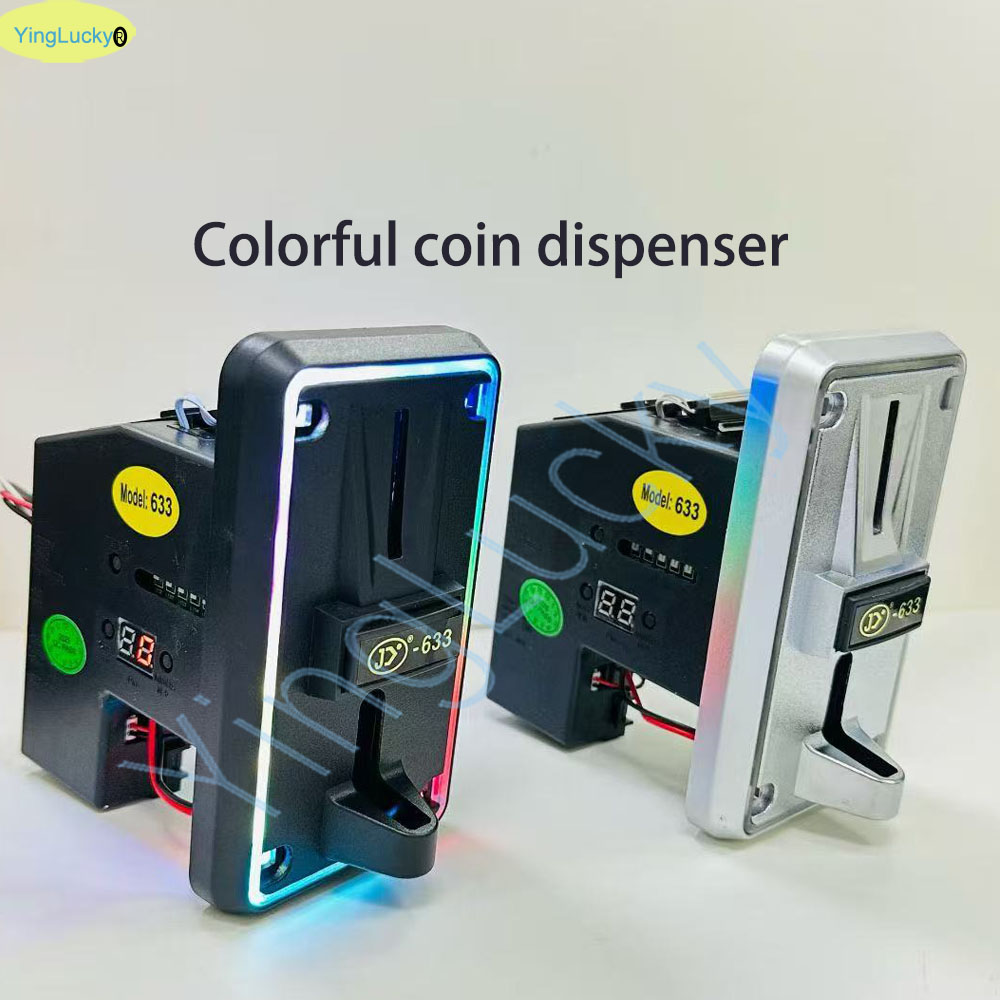 Arcade Vending & Laundry Revenue - Colorful LED Multi Coin Acceptor Coin