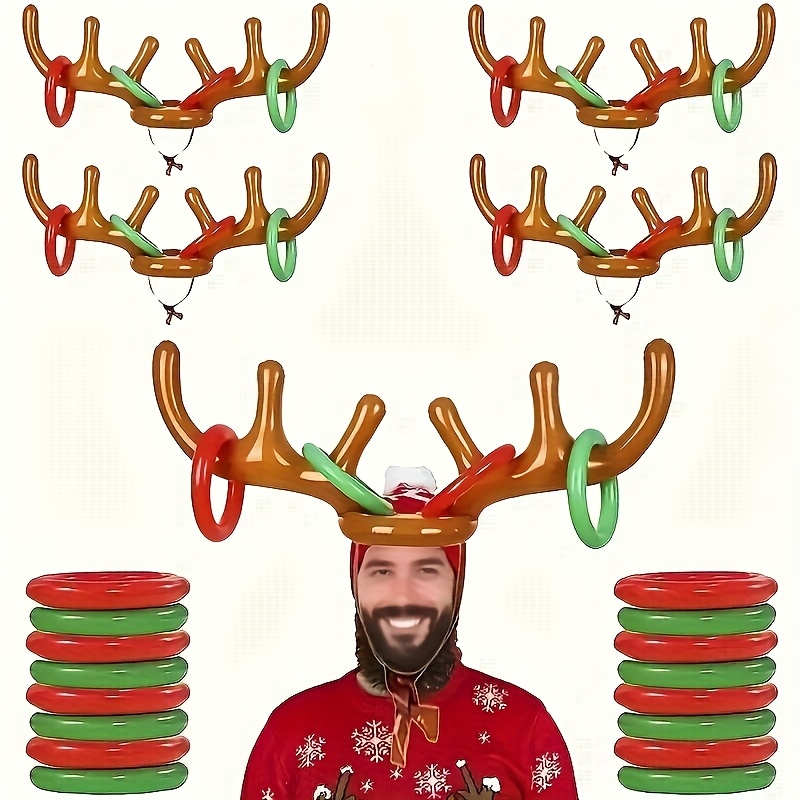 Basketball Arcade Game - 1 Set Inflatable Reindeer Horn Game