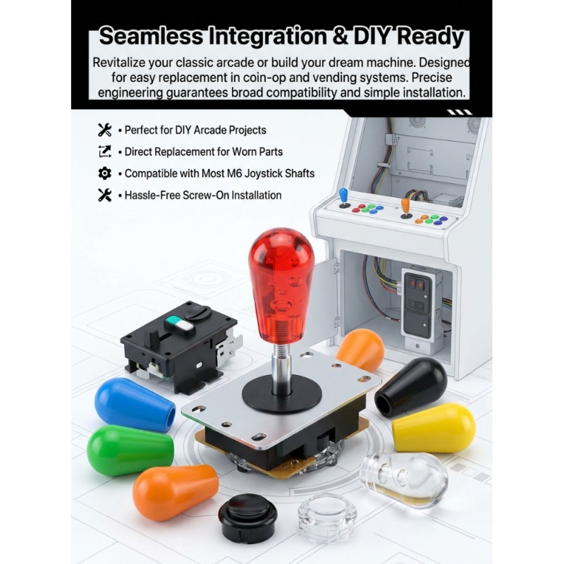 1 PCS M6 Joystick  American Ba - Arcade Game Vending Machine ulasan dan harga