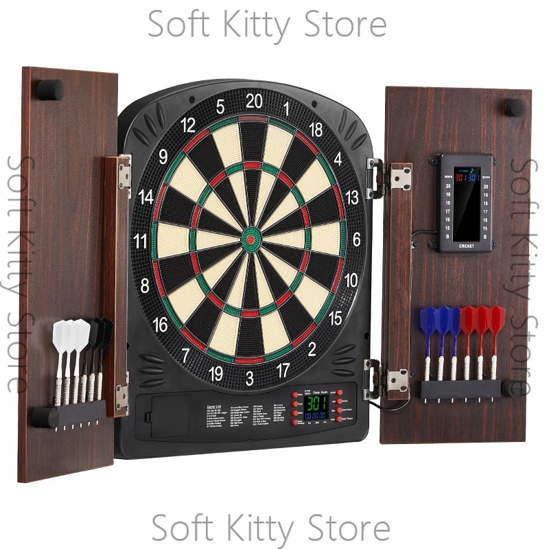 Dartboard and Cabinet Set Hide - Electronic Dartboard Cabinet ulasan dan harga