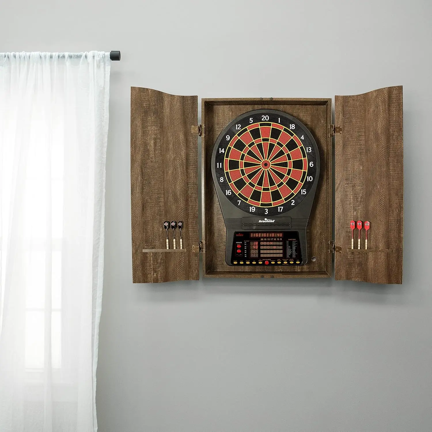 BestsellerMI Sports Brown Cric - Electronic Dartboard Cabinet ulasan dan harga