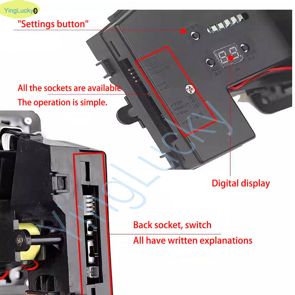 Colorful LED Multi Coin Accept - Arcade Vending & Laundry Revenue ulasan dan harga