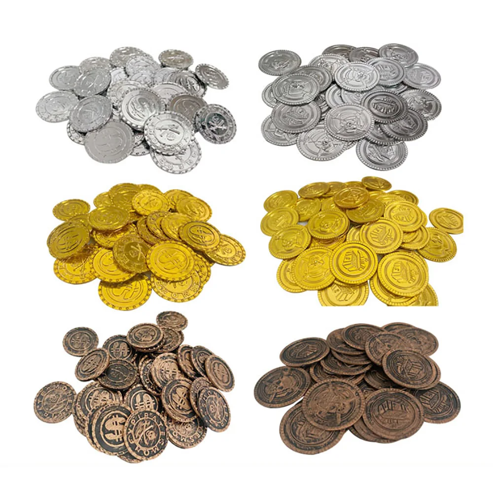 100/200PCS Plastic Pirate Gold - Arcade Game Coin ulasan dan harga