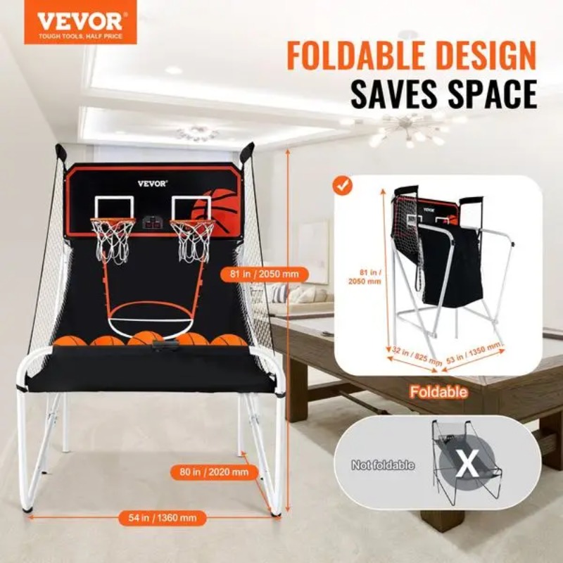 【Hot Item】Foldable Basketball  - Arcade Games & Vending Llc ulasan dan harga