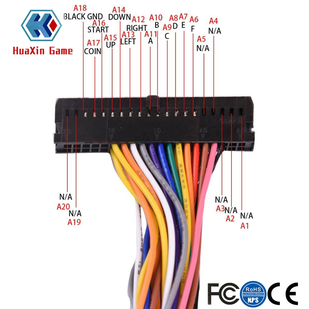 Arcade 40 Pin Cabinet Wire Har - Arcade Button Pcb ulasan dan harga
