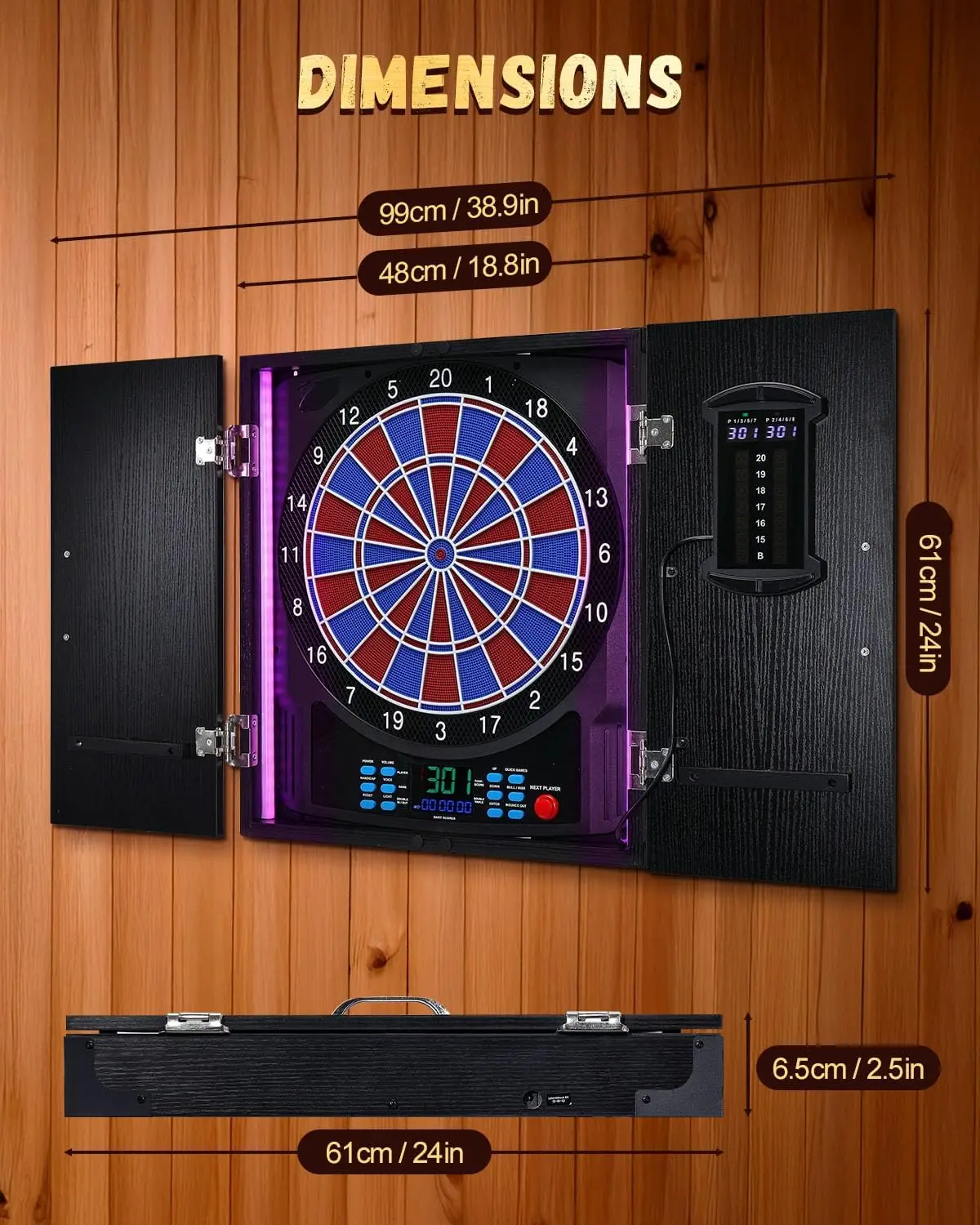 Electronic Dart Board, Electri - Electronic Dartboard Cabinet ulasan dan harga