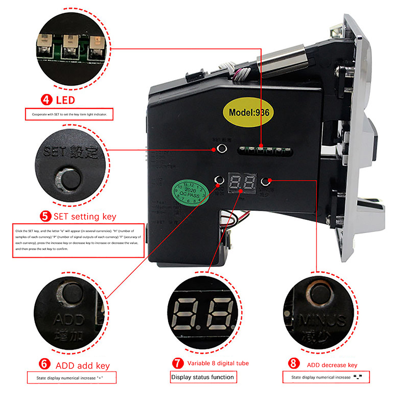 1Pc 616 Multi Coin Slot Accept - Arcade Game Vending Machine ulasan dan harga